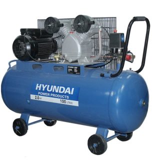 Compresor HYUNDAI Monofásico 3HP 100L 115PSI Correa