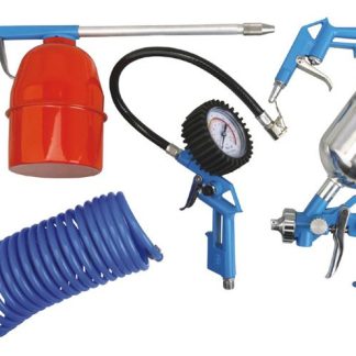 Kit De 5 Piezas, Pistola De Succión, Inflador De Neumáticos, Pistola Sopladora, Espiral Con Racores, Pistola Para Limpieza